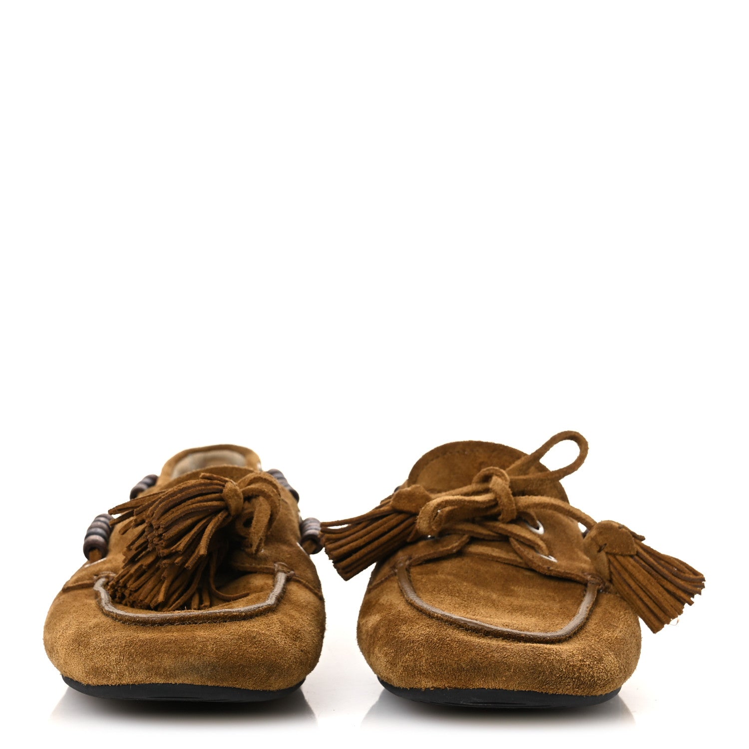 Suede Tassel Loafers 39 Olive Green