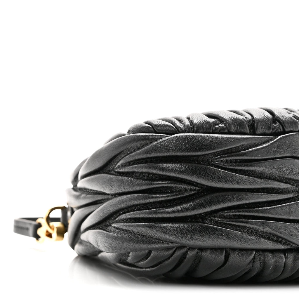 Nappa Matelasse Mini Wander Hobo Black