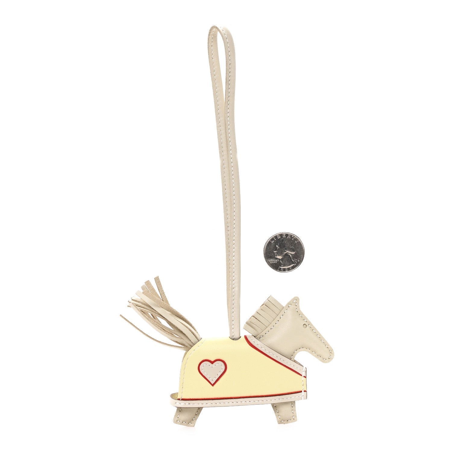 Milo Lambskin Grigri Rodeo Robeo Coeur Bag Charm PM Craie Jaune Milton Rouge Radieux