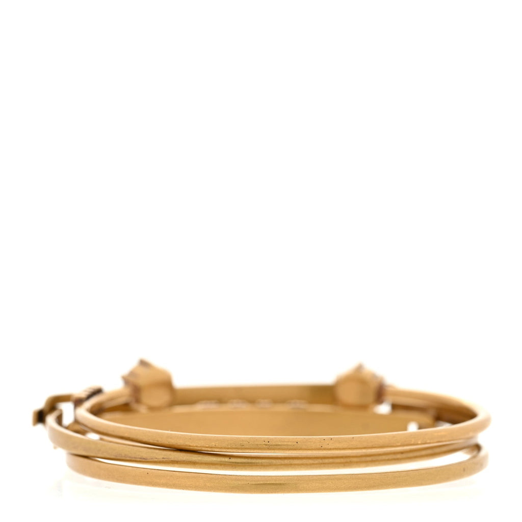 Metal Crystal Dio(r)evolution Bracelet Set Gold