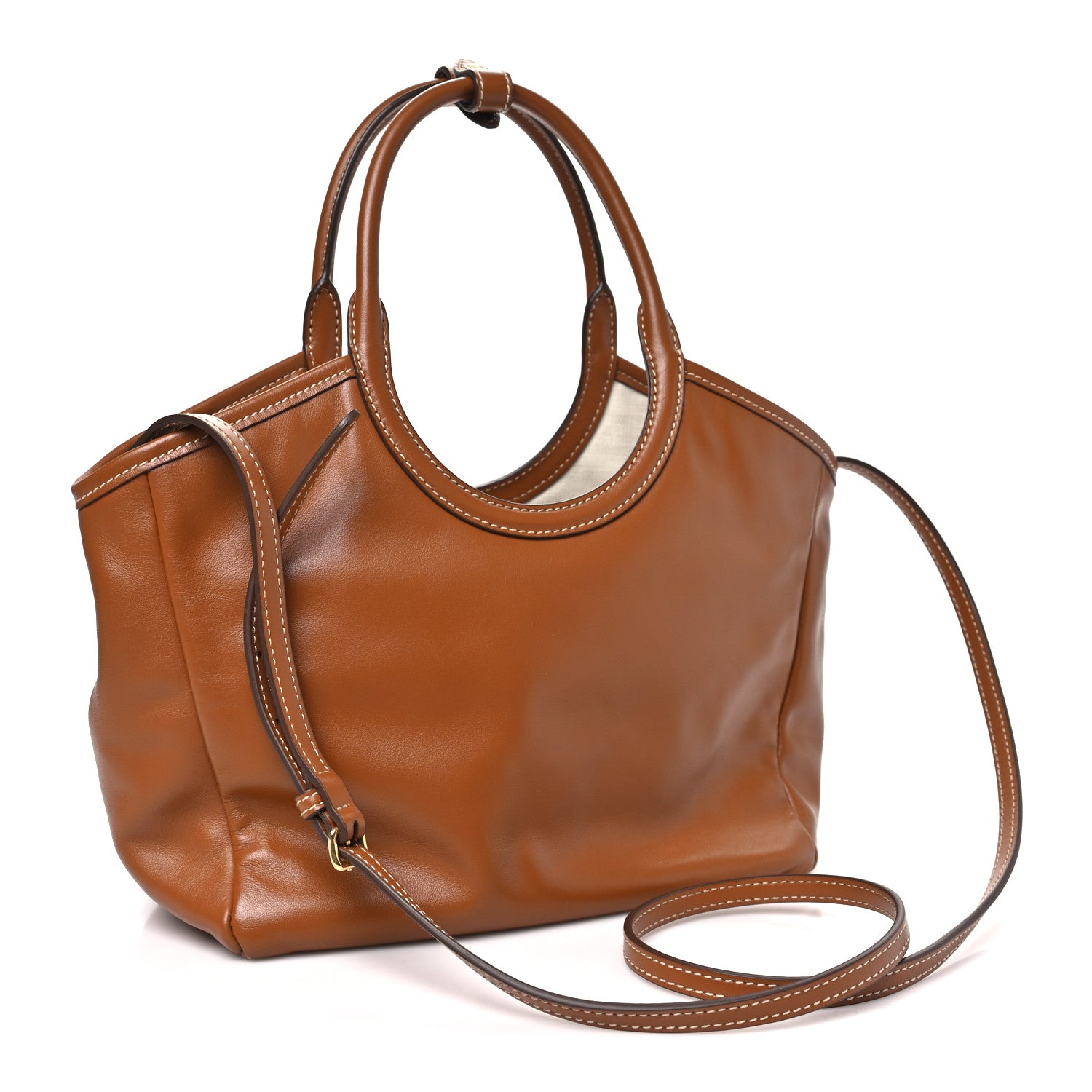 Soft Calf Softy Small Ivy Tote Bag Caramel