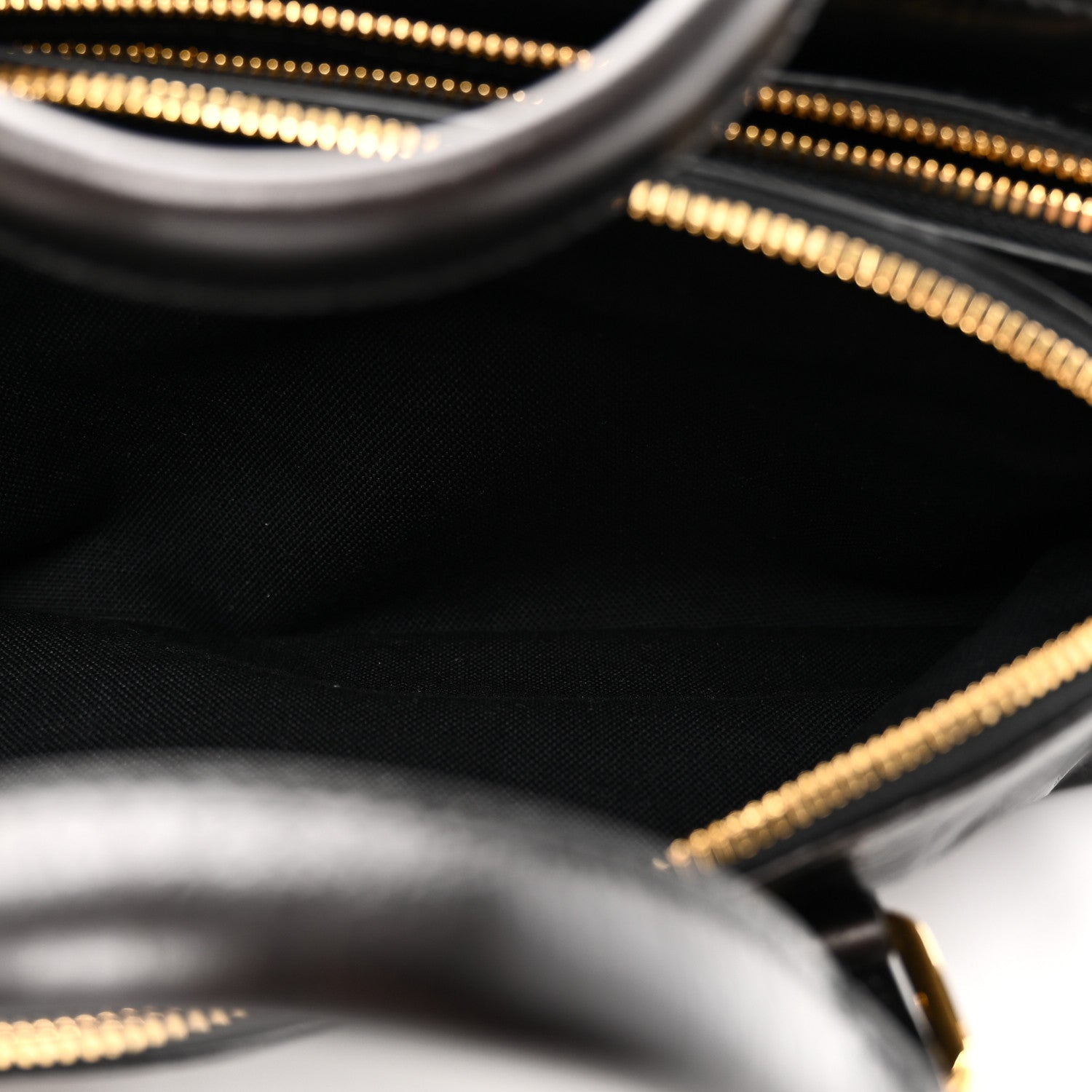 Crinkled Calfskin Small Grand Tour Bowling Bag Black