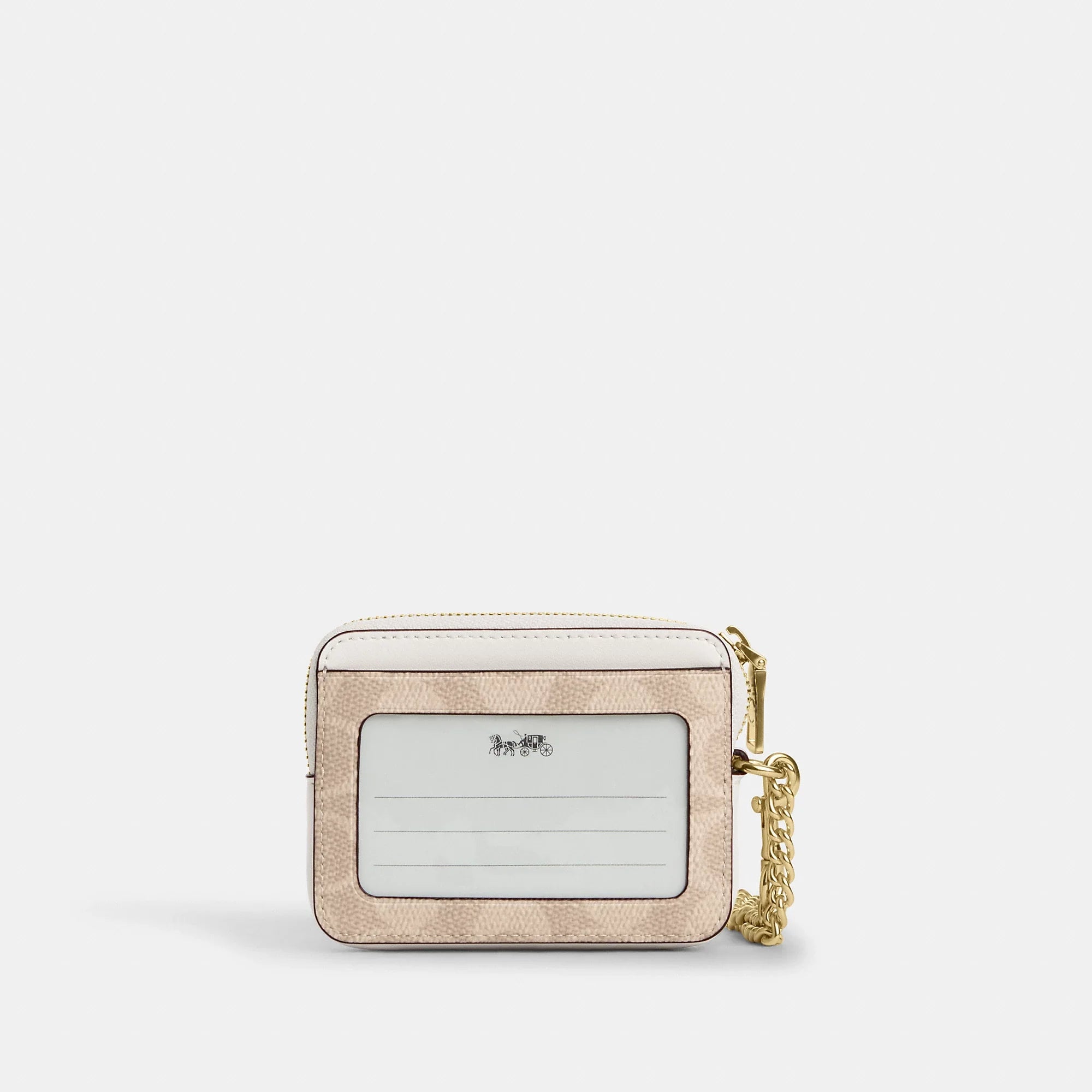 Coach Outlet Zip Card Case In Signature Canvas