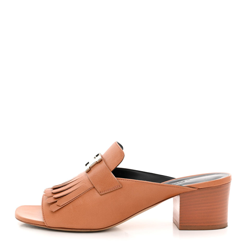 Calfskin Alma Sandals 40 Havane