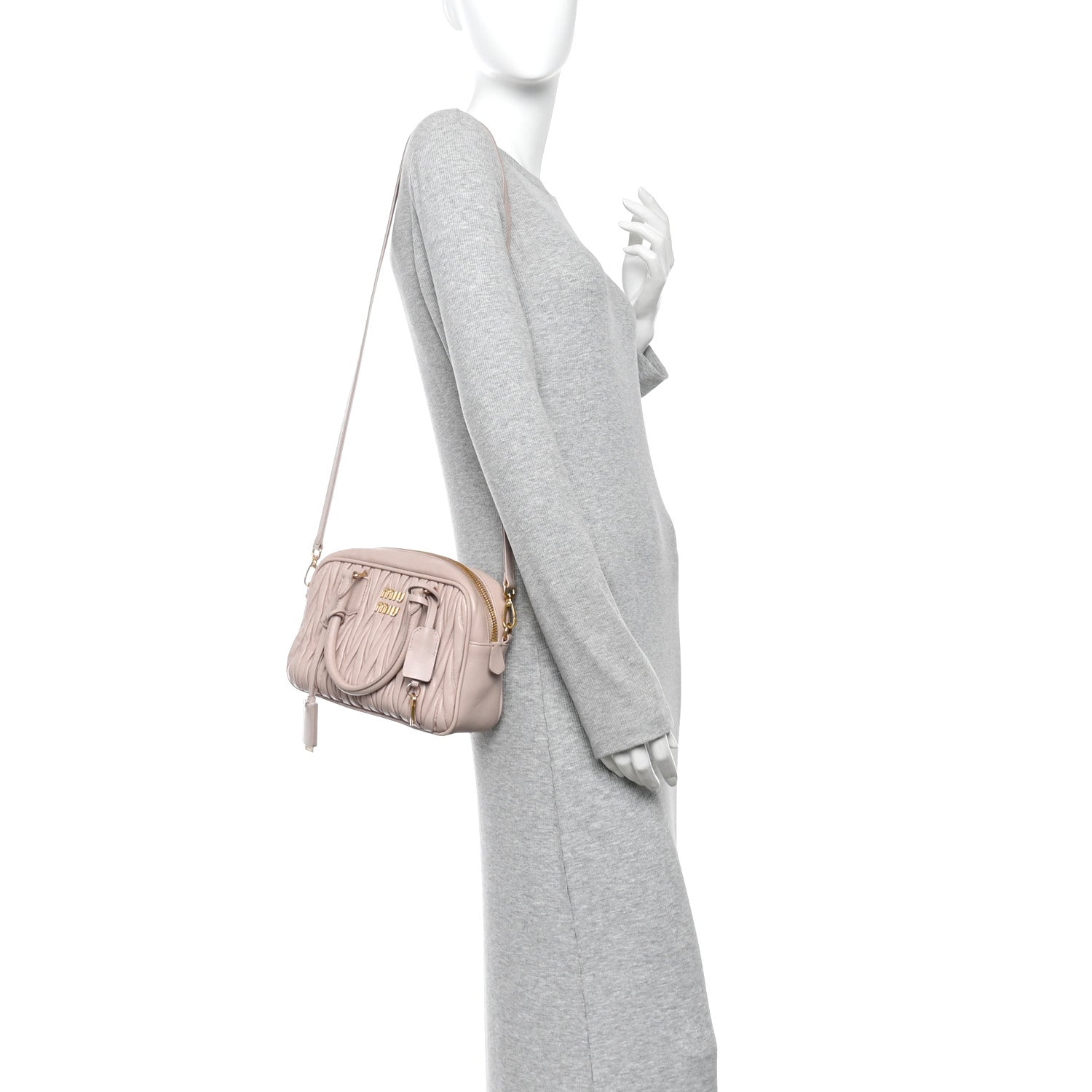 Nappa Matelasse Arcadie Top Handle Bag Cameo Powder Pink