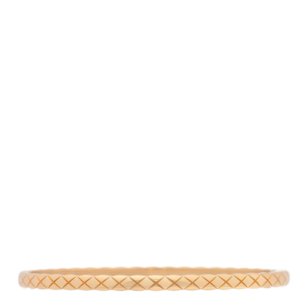 18K Yellow Gold Mini Coco Crush Bangle Bracelet L
