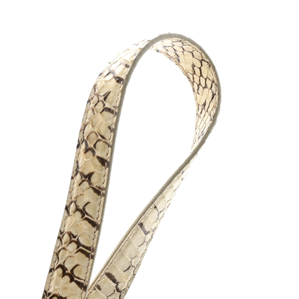 Snakeskin Small Matelasse Coffer Hobo Beige