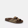 Coach Outlet Two Band Buckle Sandal In Signature Jacquard