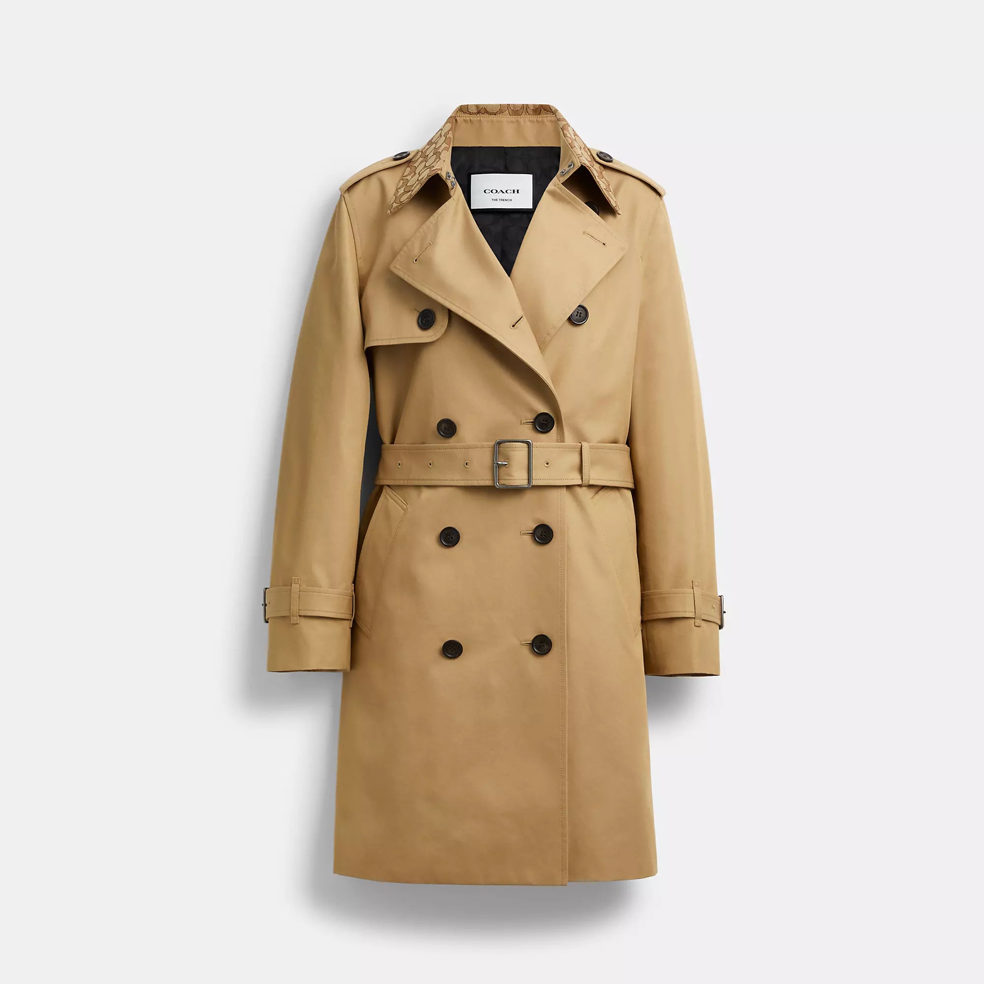 Coach Outlet Mid Trench Coat With Signature Collar