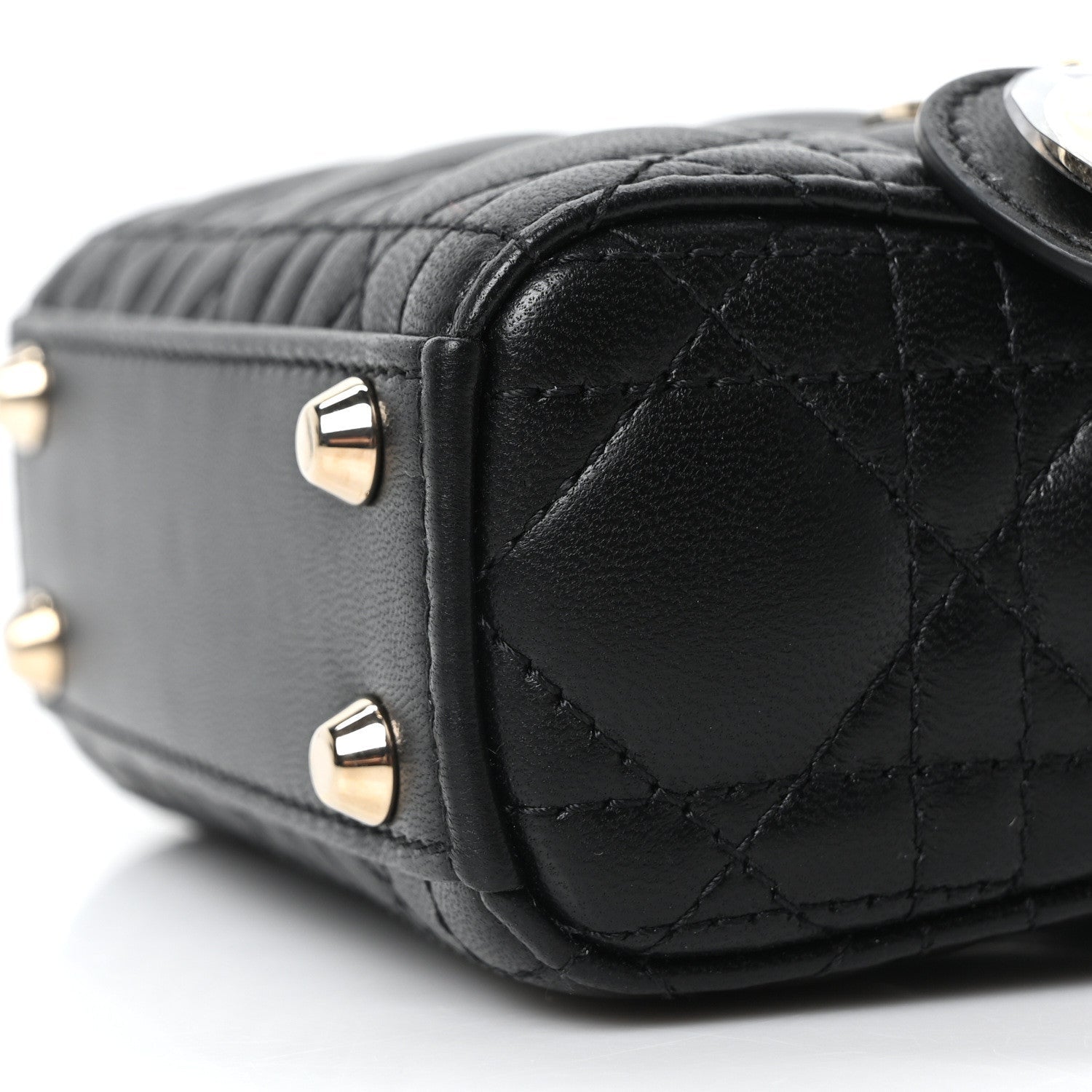 Lambskin Cannage Micro Lady Dior Black