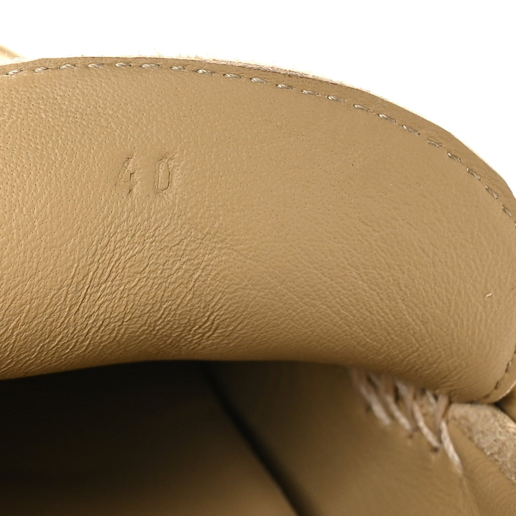 Suede Calfskin Mens Lazy Loafers 40 Beige Sable