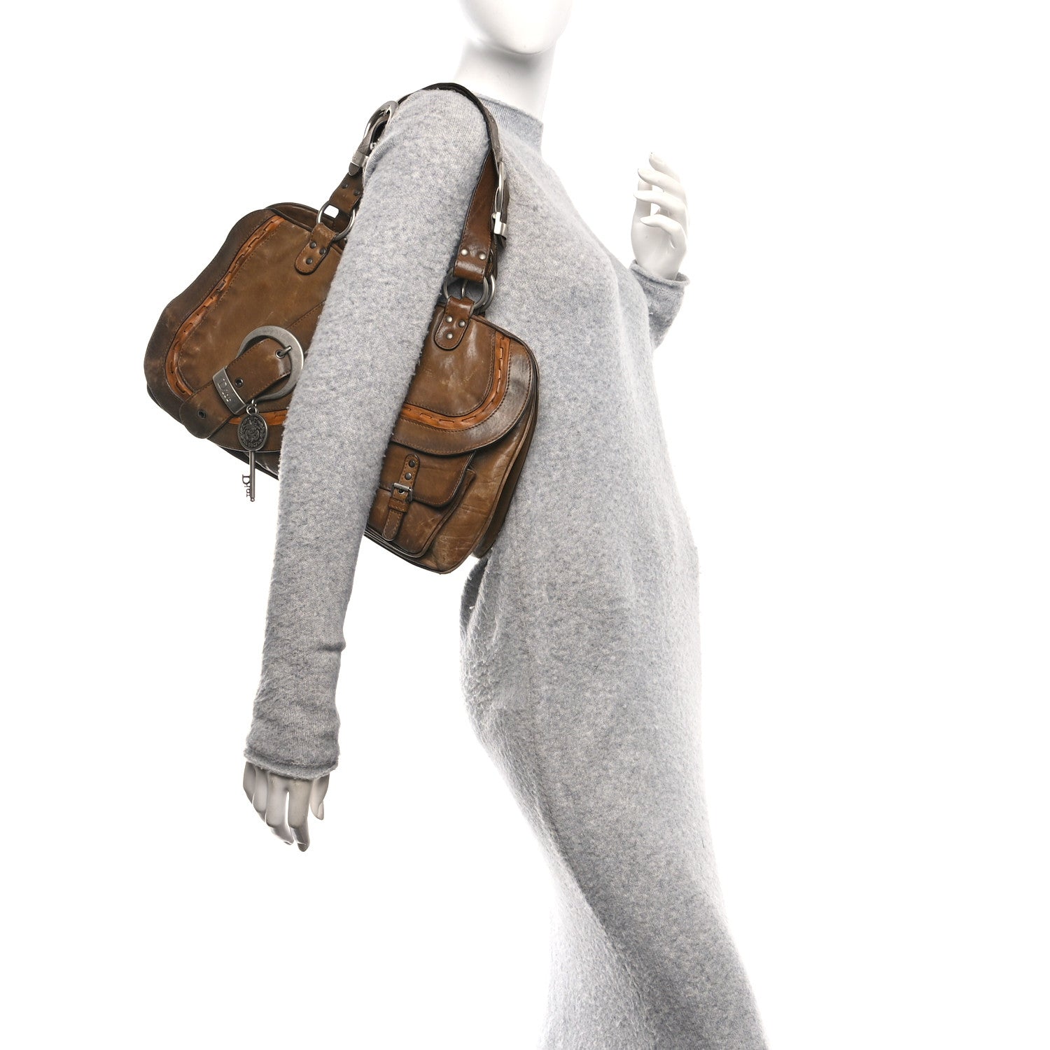 Calfskin Medium Gaucho Double Saddle Bag Brown