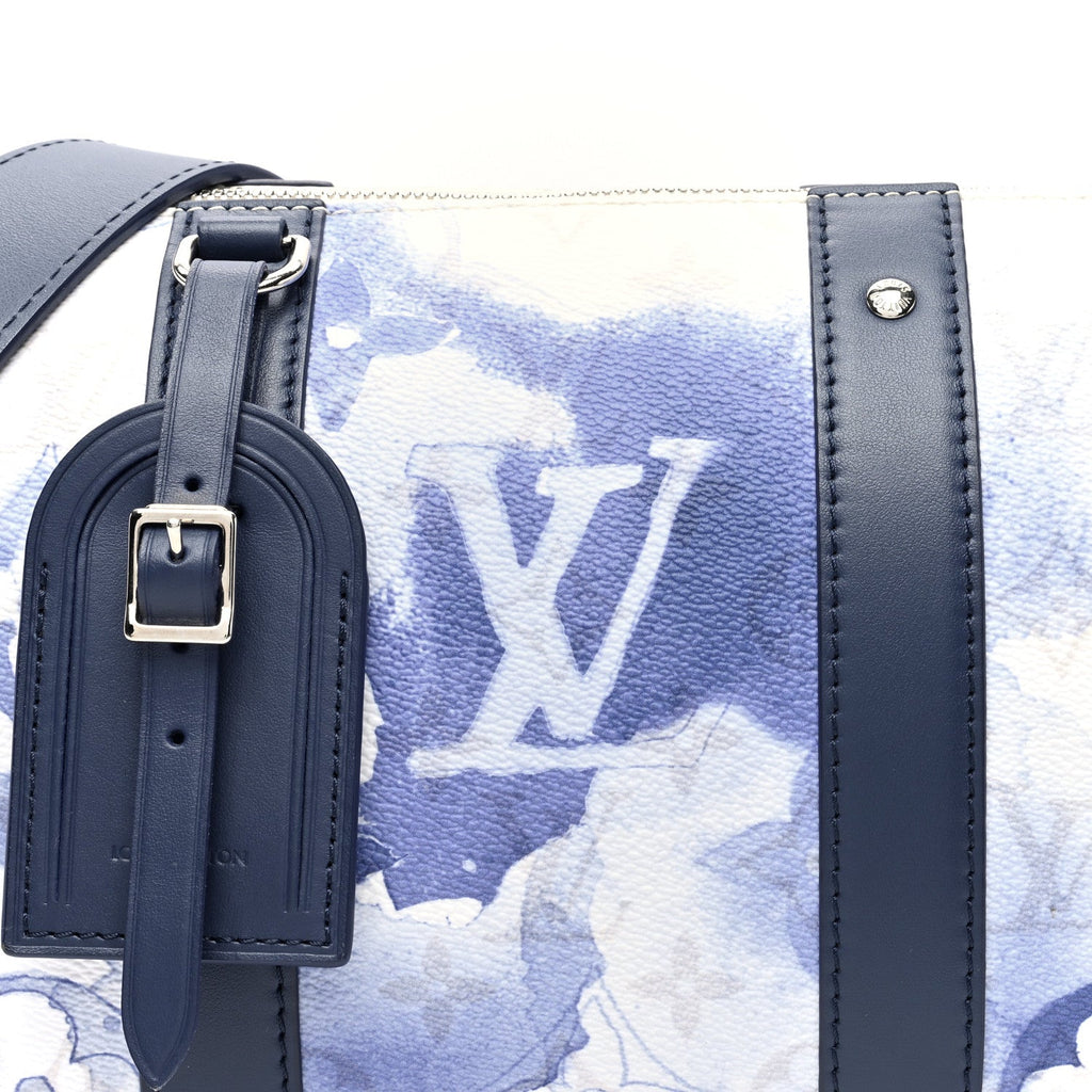 Monogram Watercolor City Keepall Blue