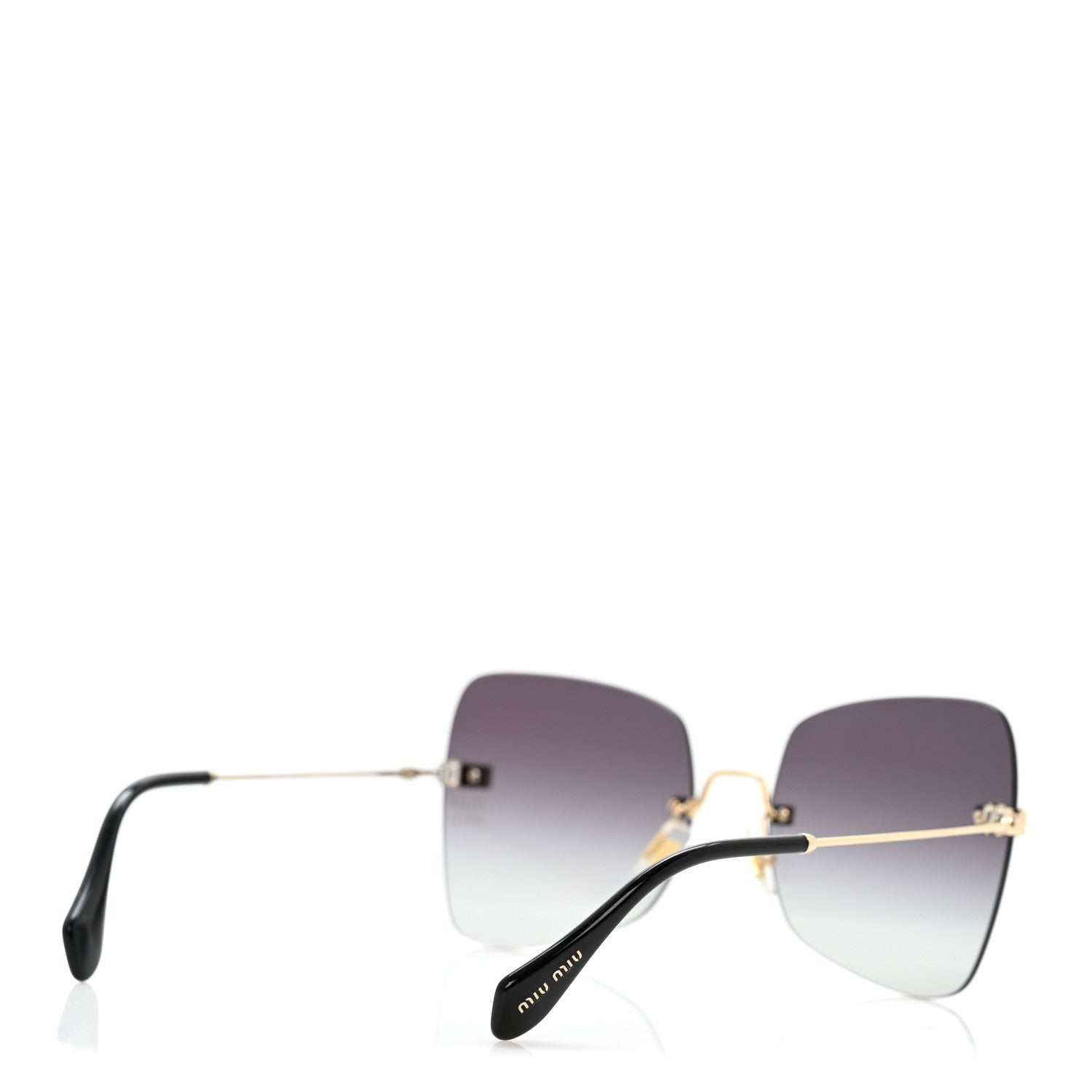Metal Crystal Sunglasses SMU50W Black Gold