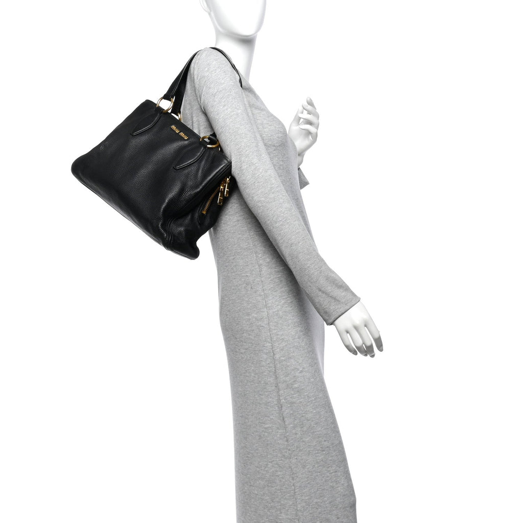 Vitello Daino Caribu Tote Black