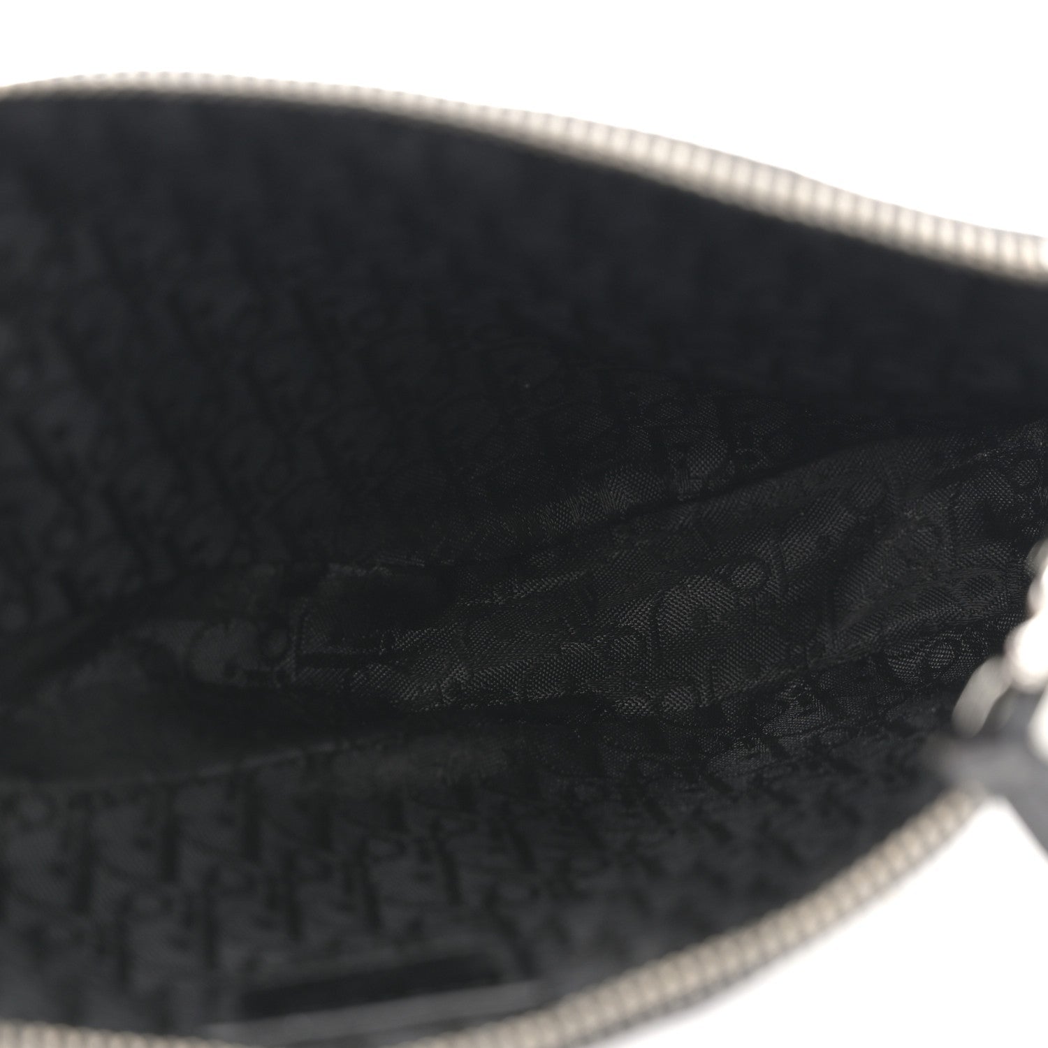 Satin Embroidered Floral Mini Saddle Pochette Bag Black