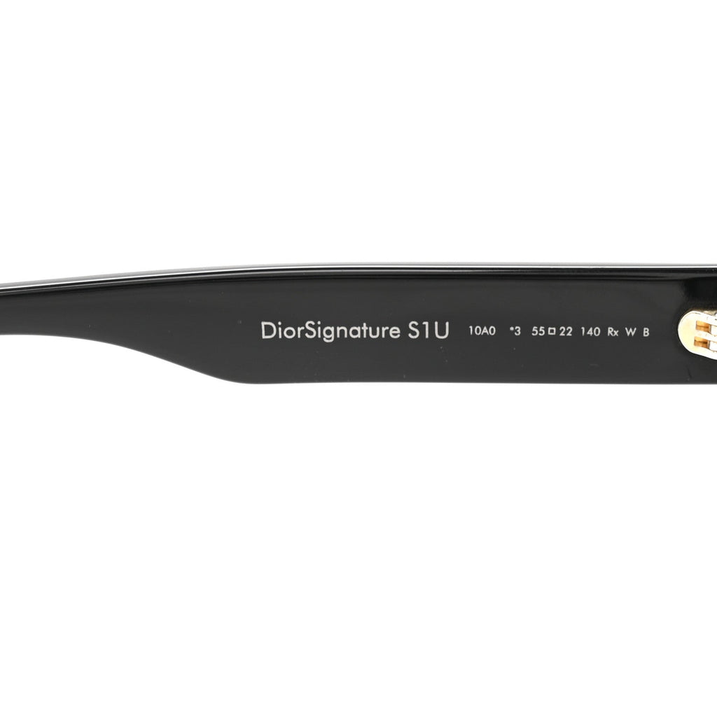 Acetate Diorsignature S1U Square Sunglasses Black