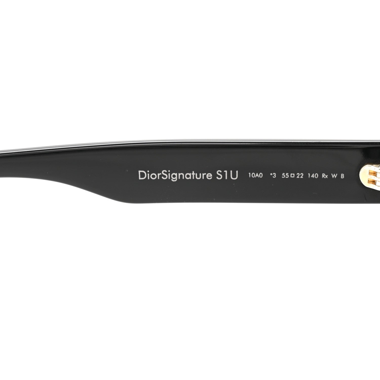 Acetate Diorsignature S1U Square Sunglasses Black