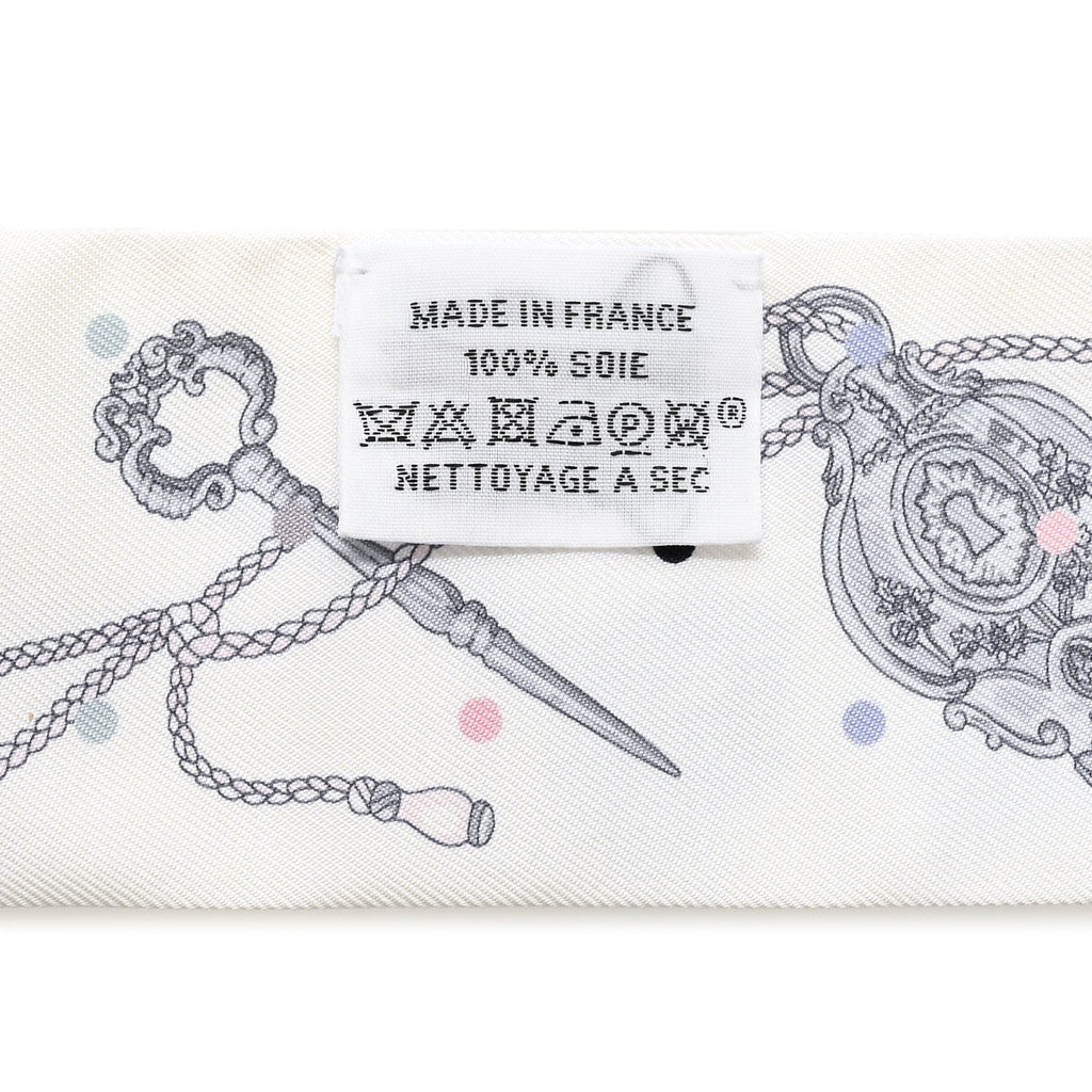 Silk Les Cles A Pois Twilly White Gris Acier