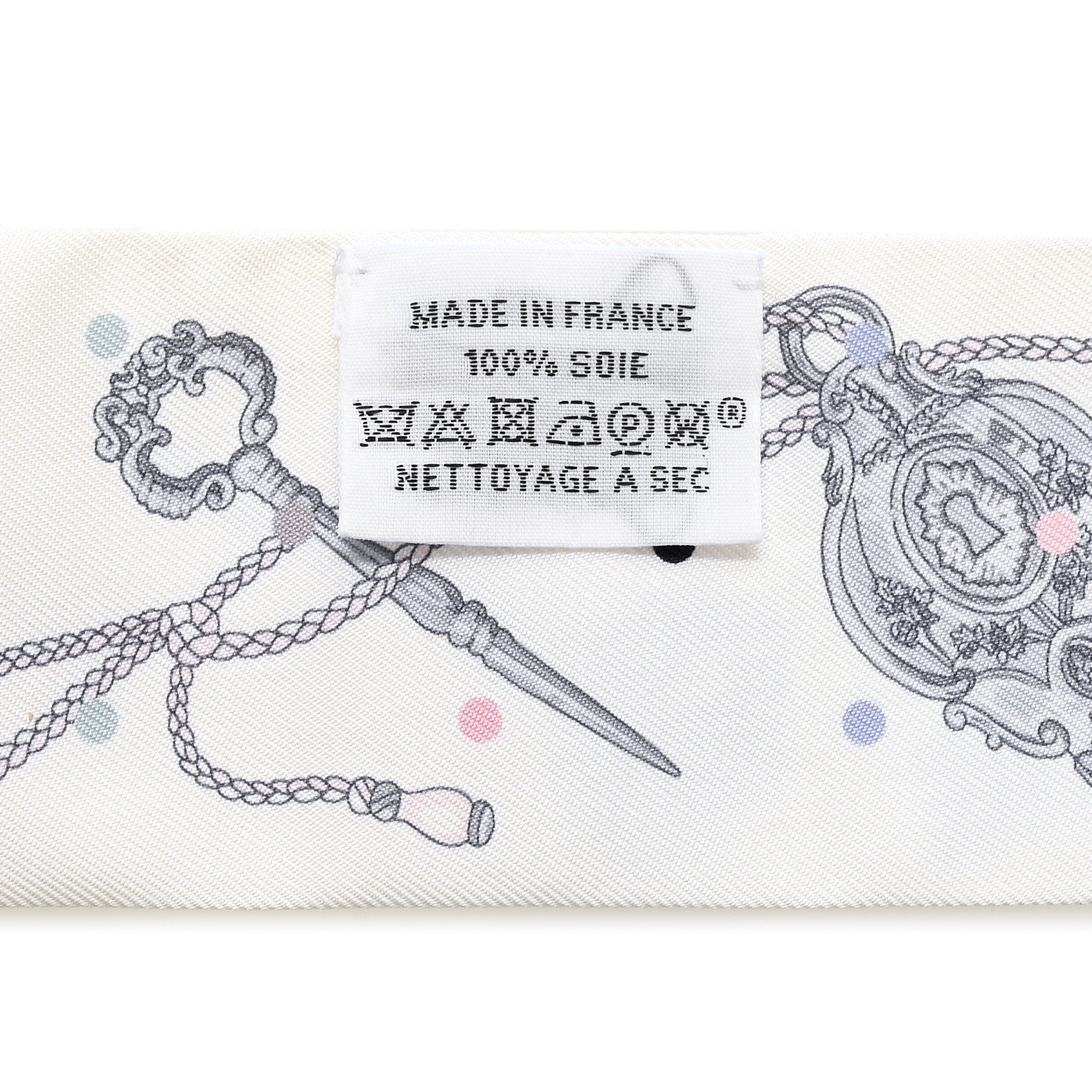 Silk Les Cles A Pois Twilly White Gris Acier