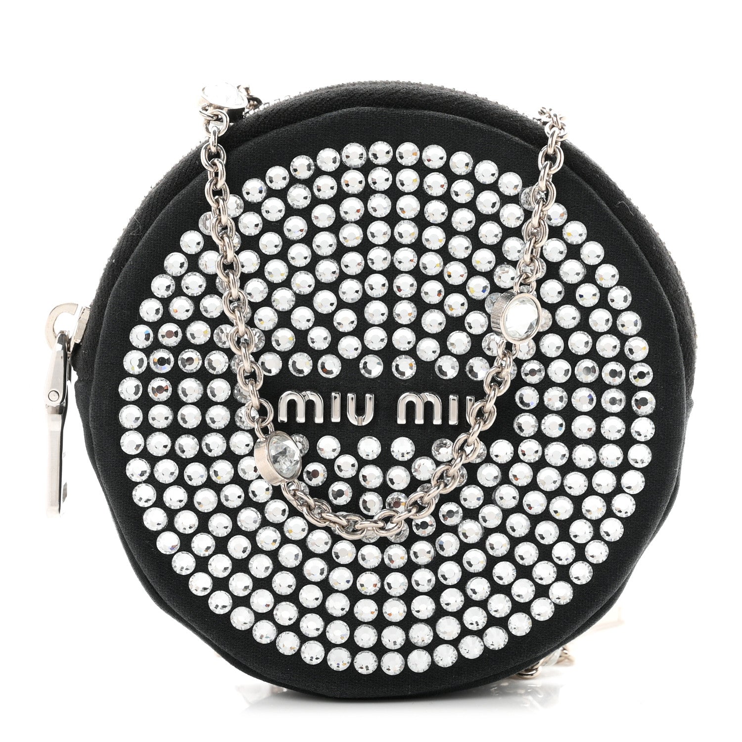 Raso Crystal Starlight Nano Circle Mini Bag Black