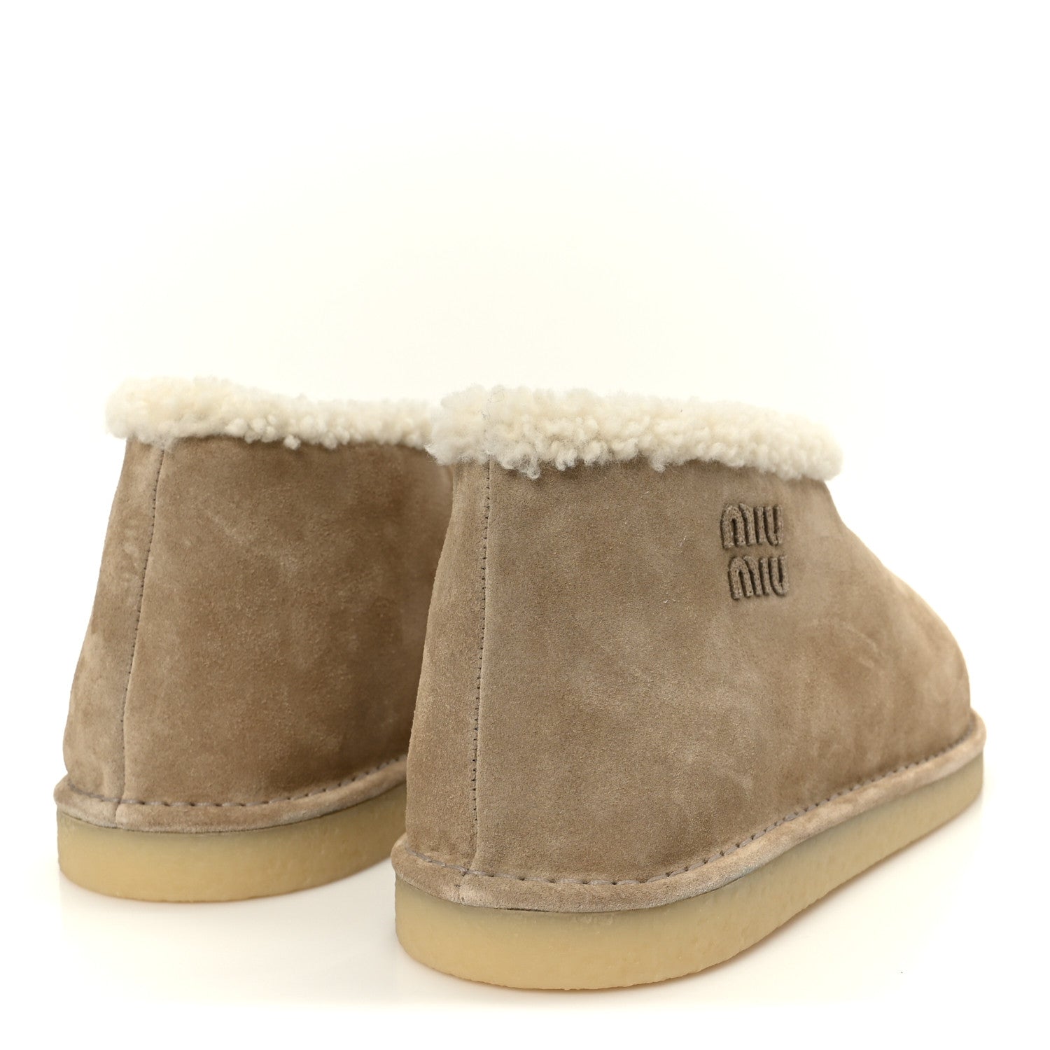 Shearling Suede Ankle Boots 40 Deserto