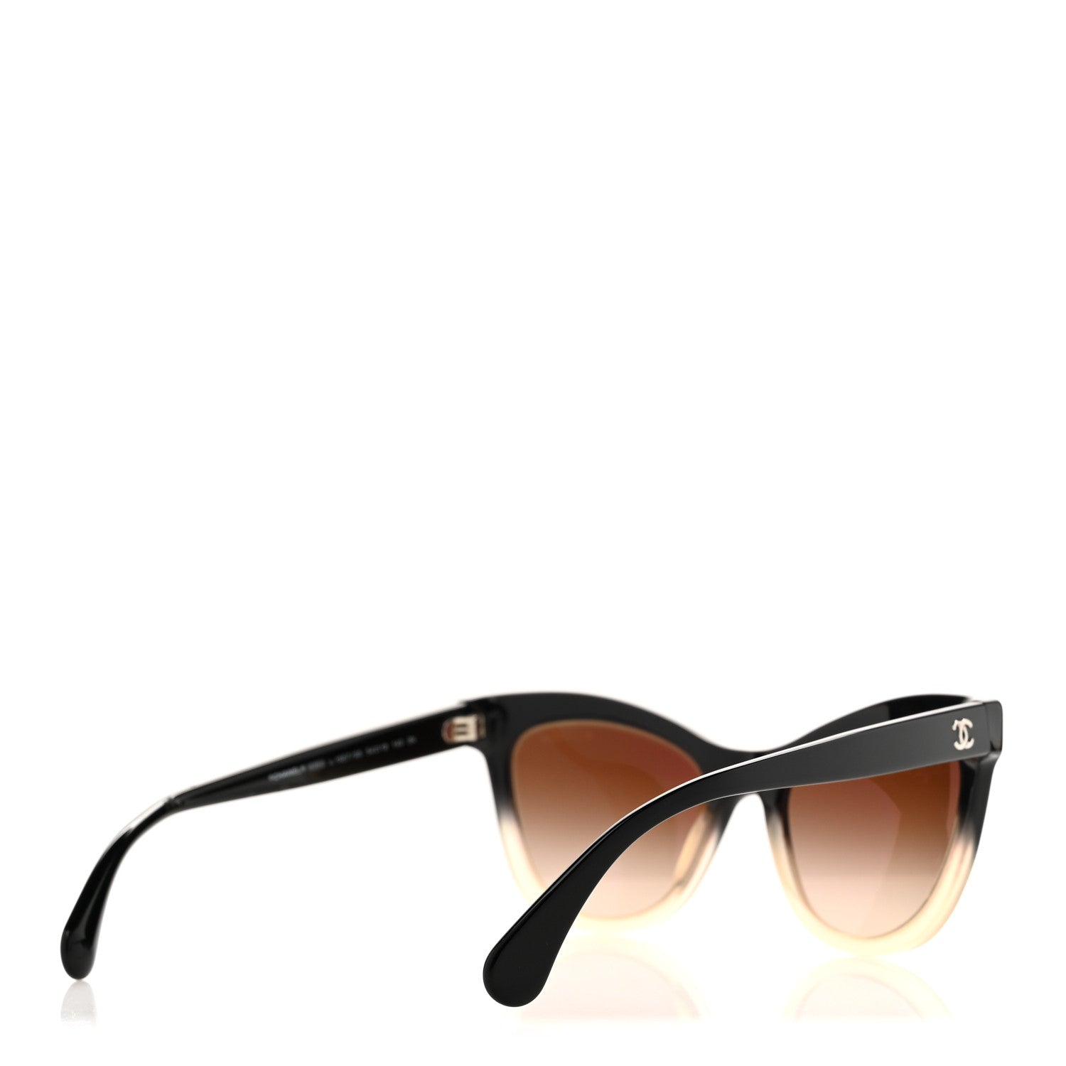 Acetate CC Cat Eye Summer Sunglasses 5350 Black Beige