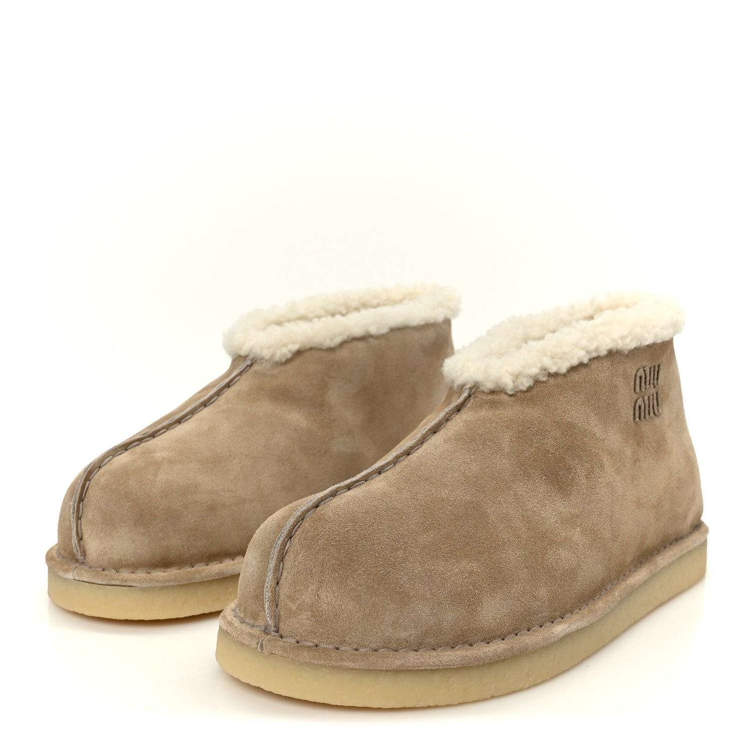 Shearling Suede Ankle Boots 40 Deserto