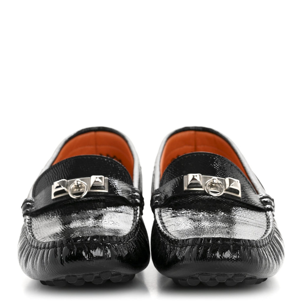 Patent Epsom Womens Irving Driving Moccasin Loafers 37 Black