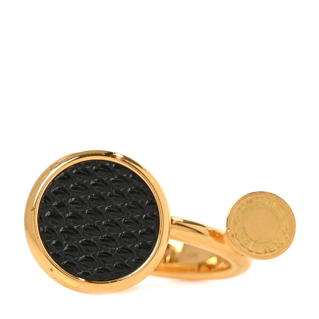 Metal Lizard Cor Ring M 54 7  Black