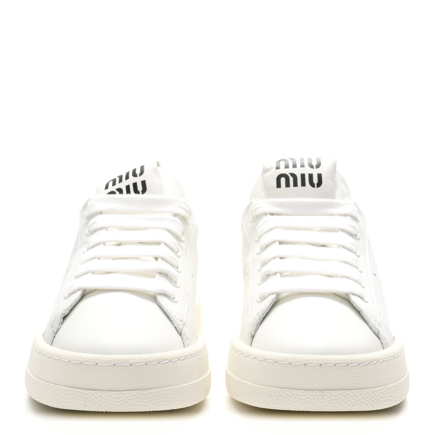 Calfskin Womens Low Top Sneakers 6.5 White