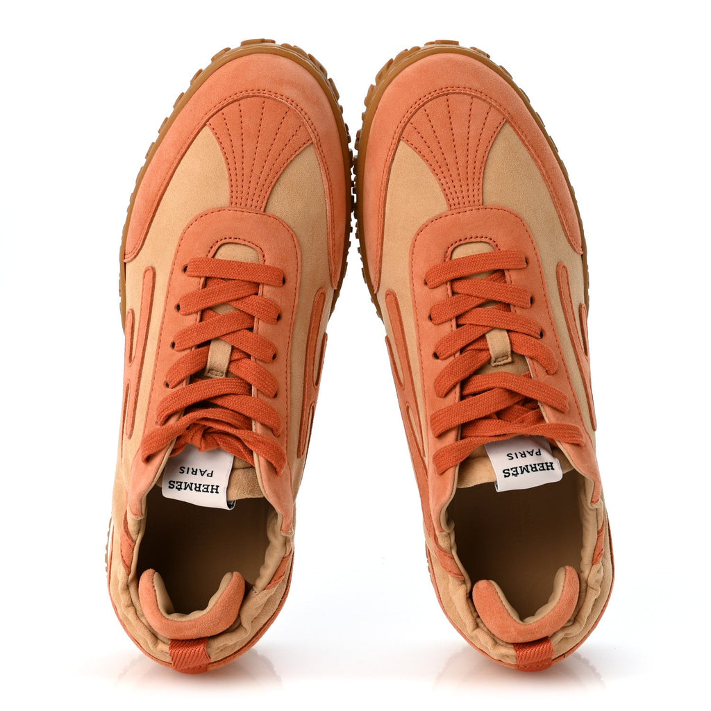 Suede Goatskin Jet Sneakers 41 Beige Natura Orange Nacarat