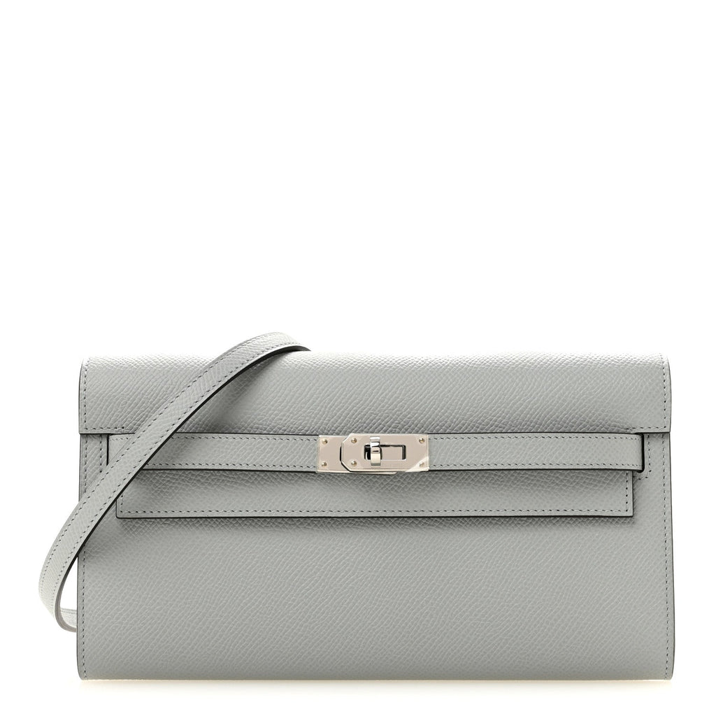 Epsom Kelly Wallet To Go Gris Pantin