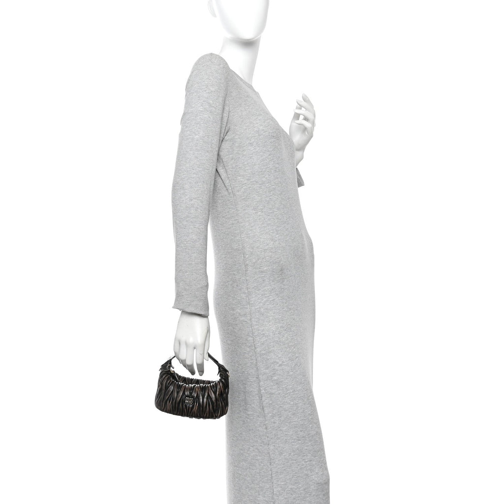 Nappa Matelasse Pouch Sand Coffee