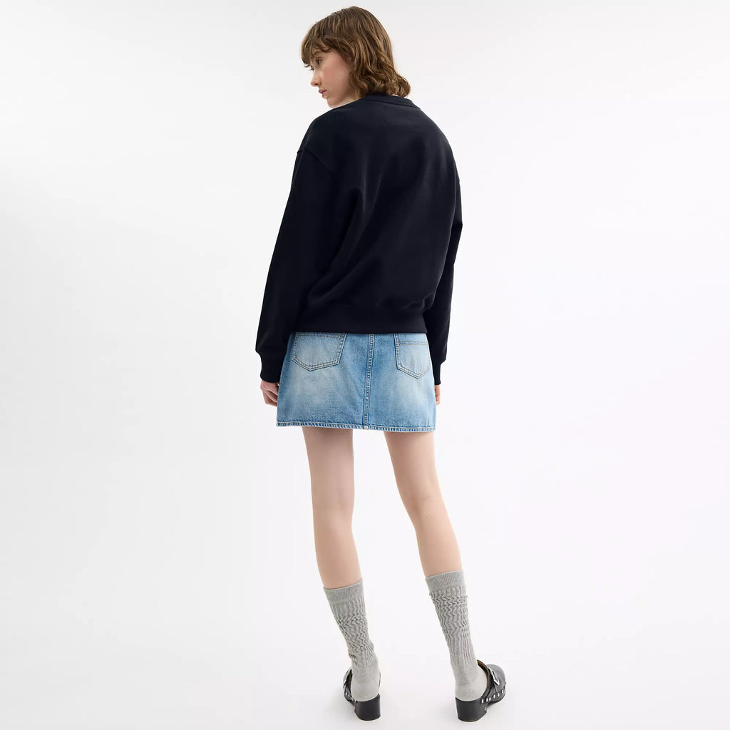 Coach Outlet Sporty Signature Boyfriend Crewneck Sweatshirt