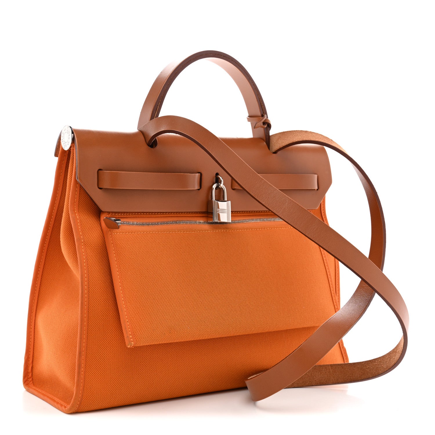 Vache Hunter Toile Herbag Zip 31 PM Orange Fauve