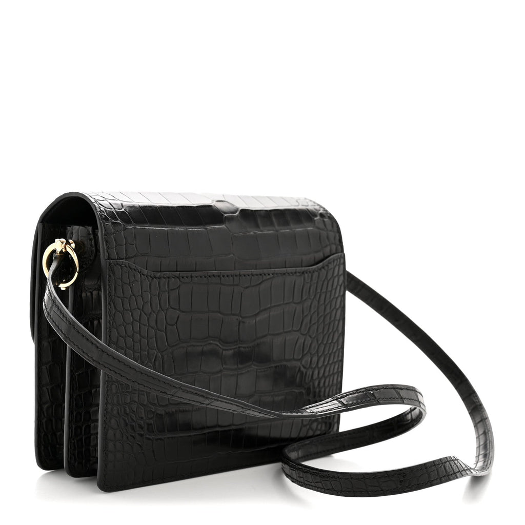 Matte Alligator Mini Sac Roulis Black