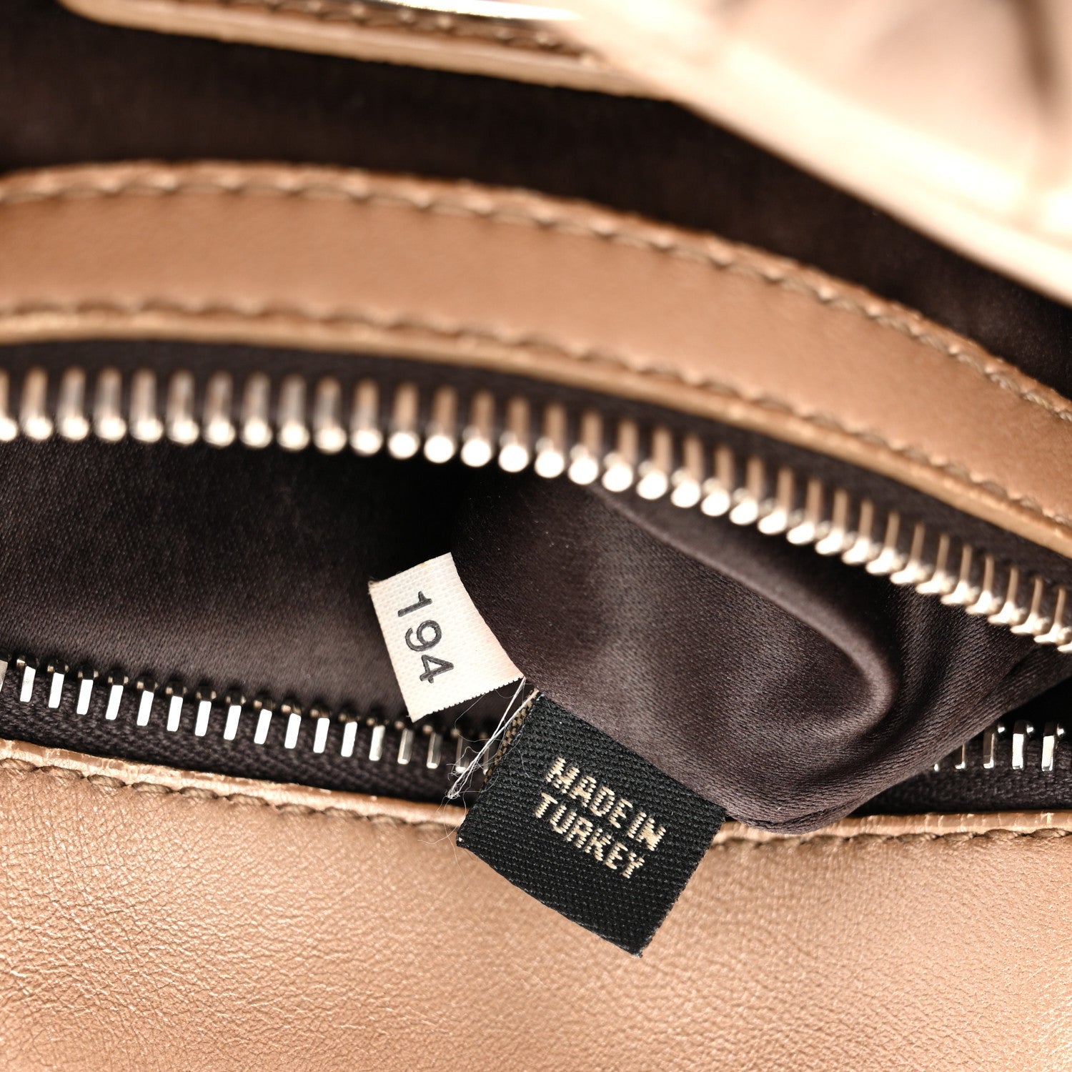 Metallic Nappa Matelasse Top Handle Satchel Cammeo