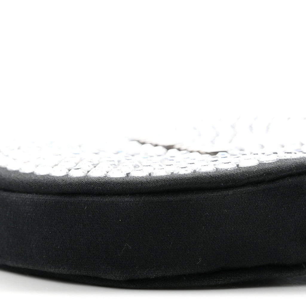 Raso Crystal Starlight Nano Circle Mini Bag Black
