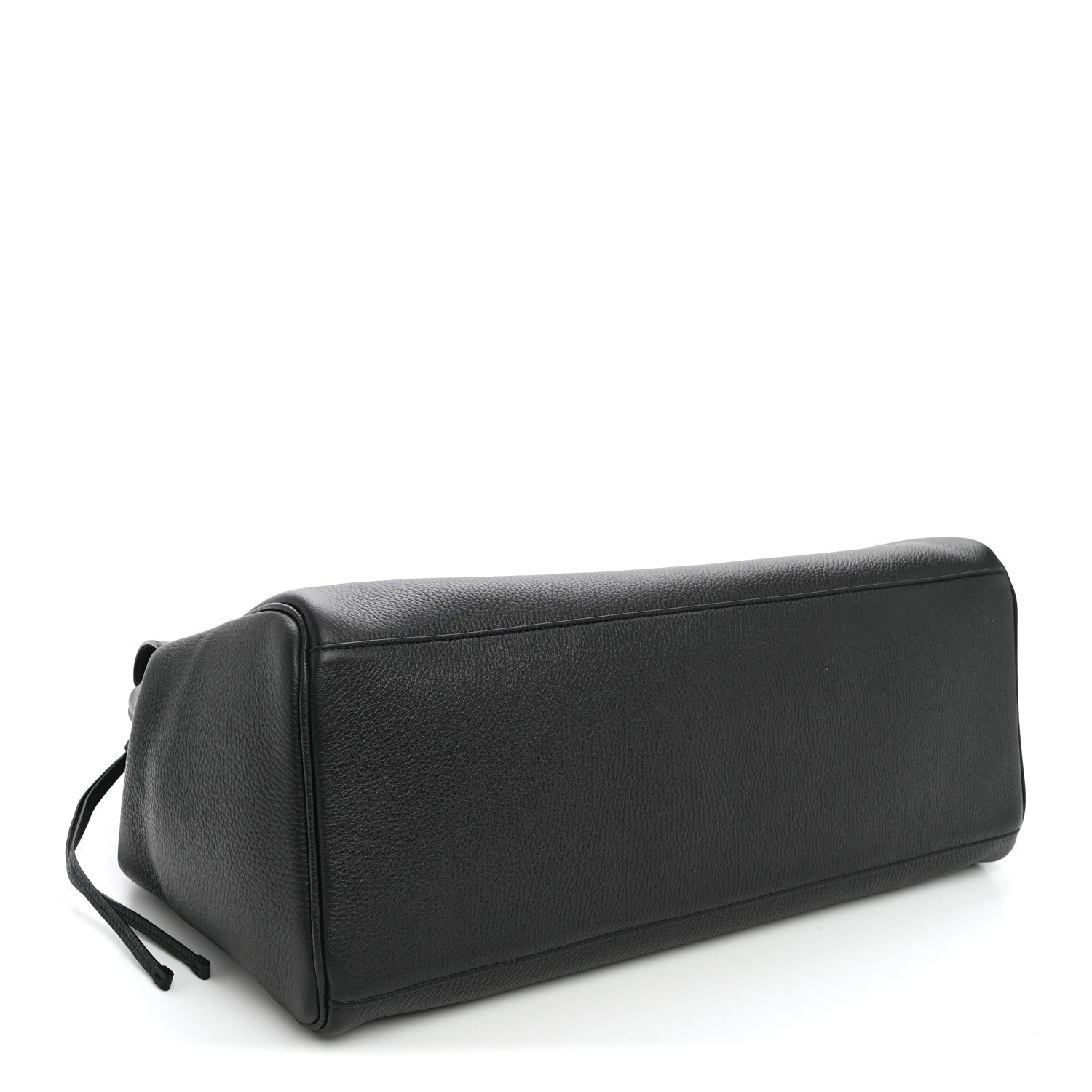 Grained Calfskin Large Urban Essentials Shopping Bag Black