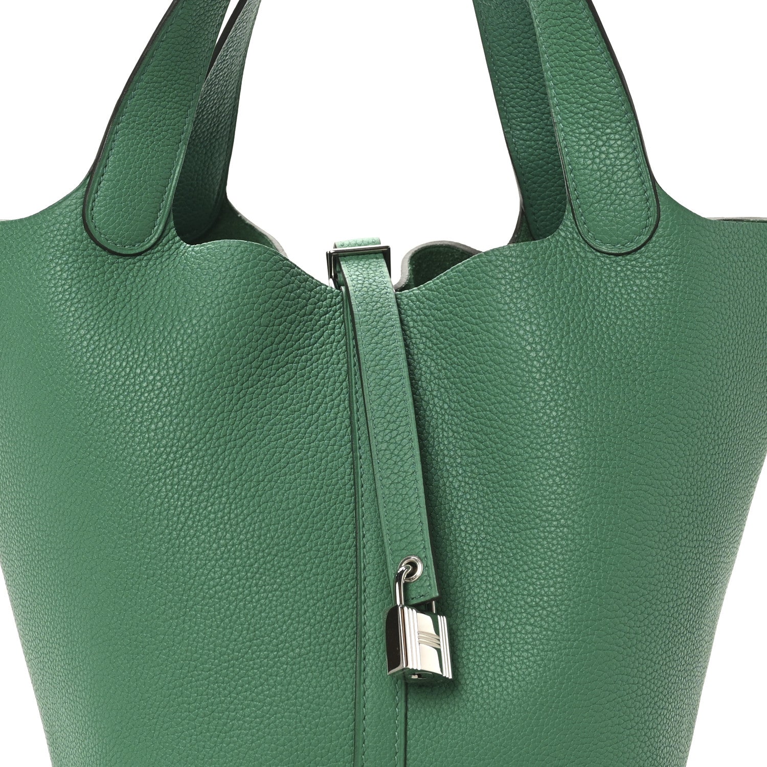 Taurillon Clemence Picotin Lock 22 MM  Vert Jade