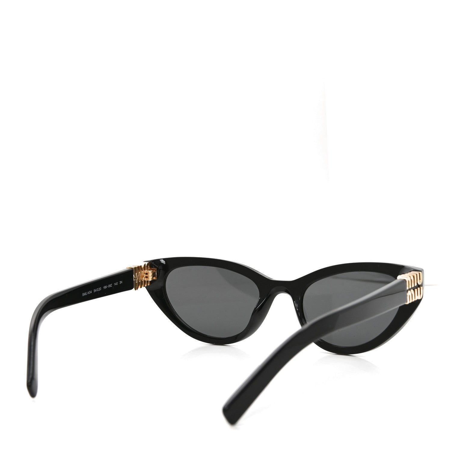 Acetate Cat Eye Sunglasses SMU A04 Black