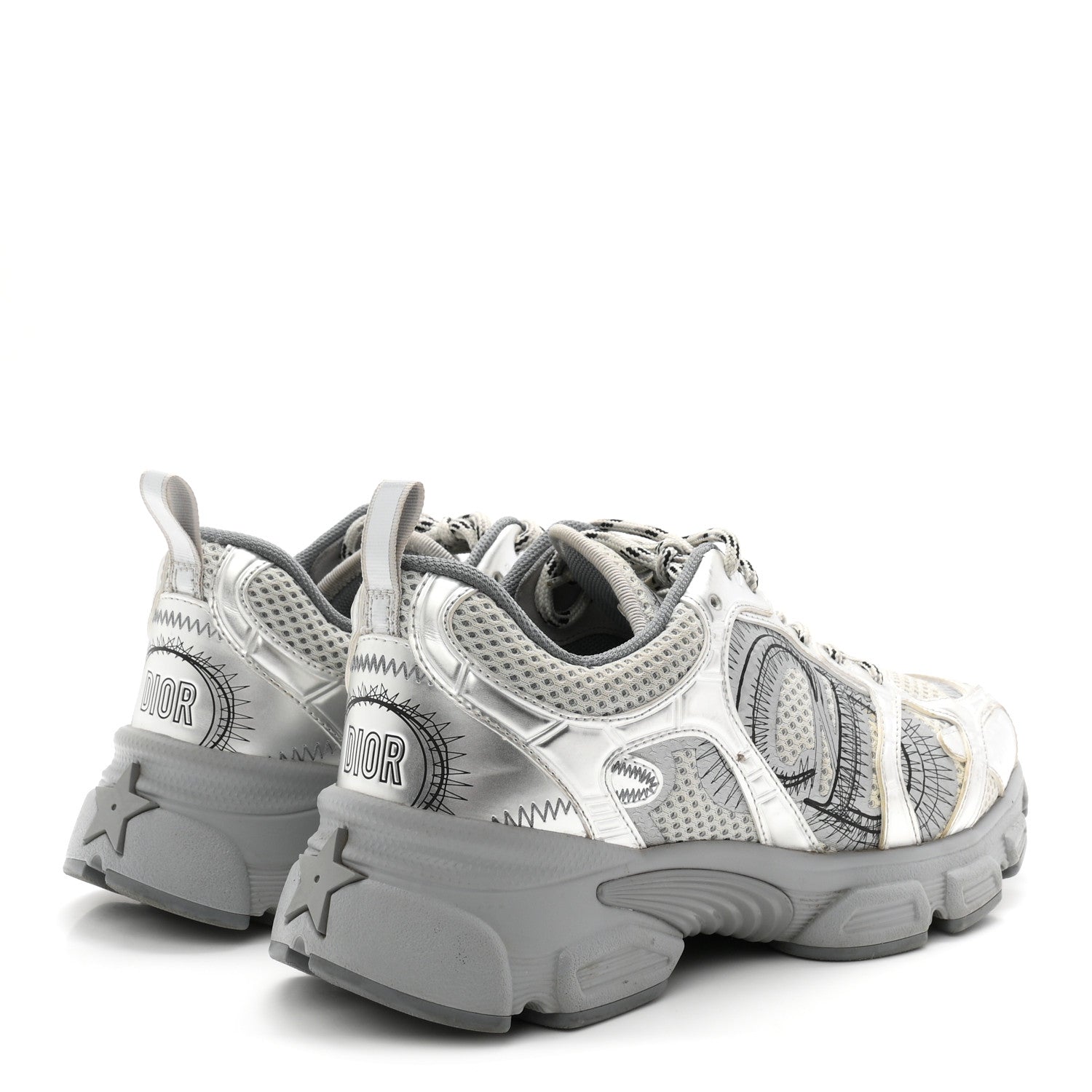 Technical Mesh Dior Chrono Sneakers 38 Silver