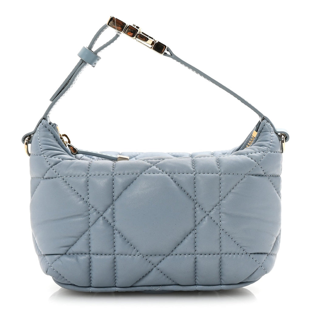 Calfskin Macrocannage Small Diortravel Nomad Pouch Bracing Blue