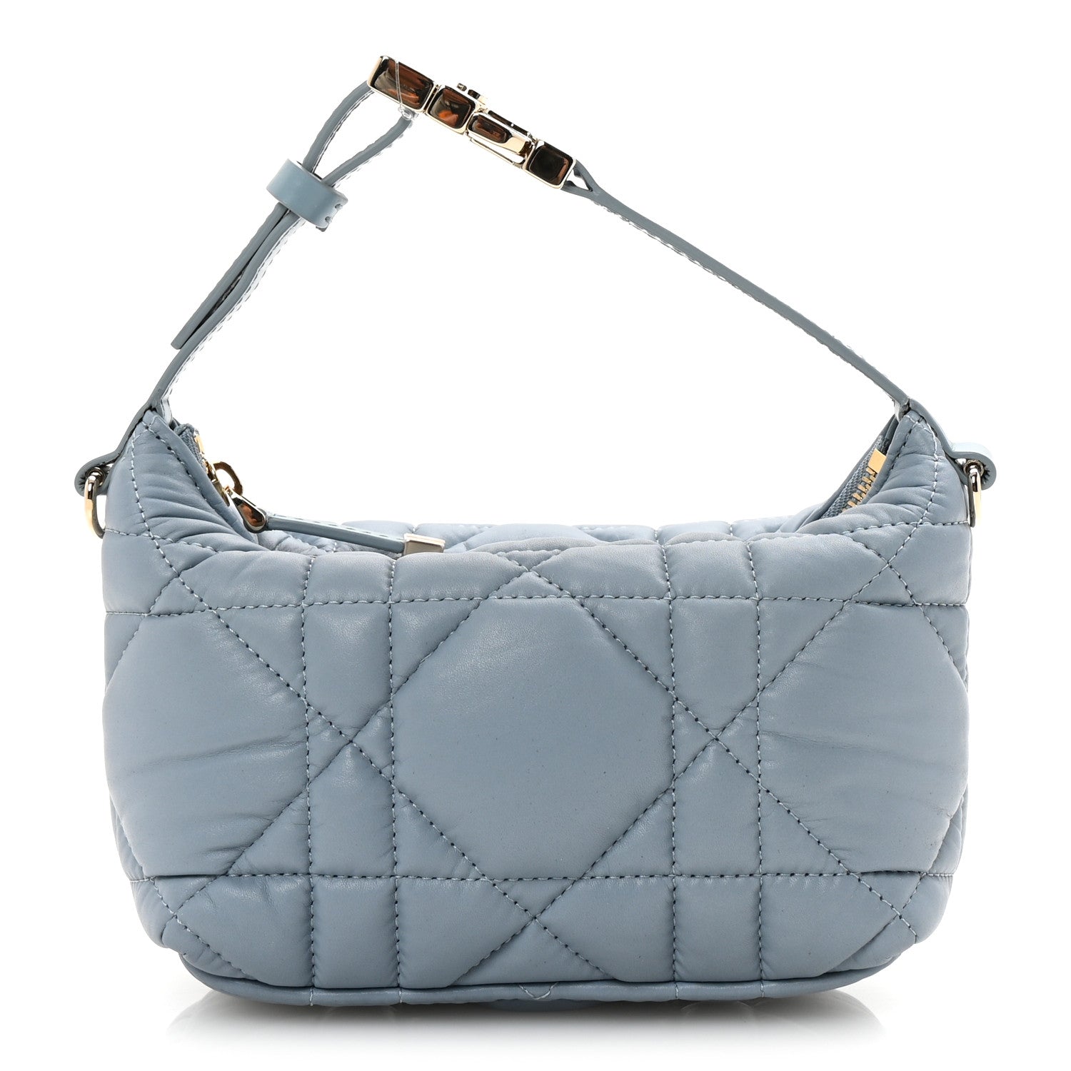 Calfskin Macrocannage Small Diortravel Nomad Pouch Bracing Blue