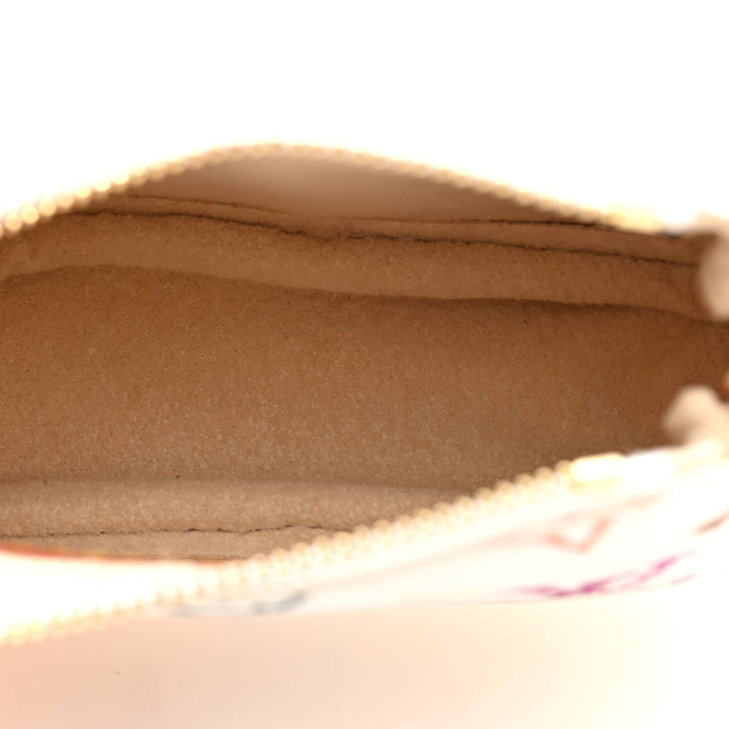 LV x TM Monogram Multicolor Micro Pochette White