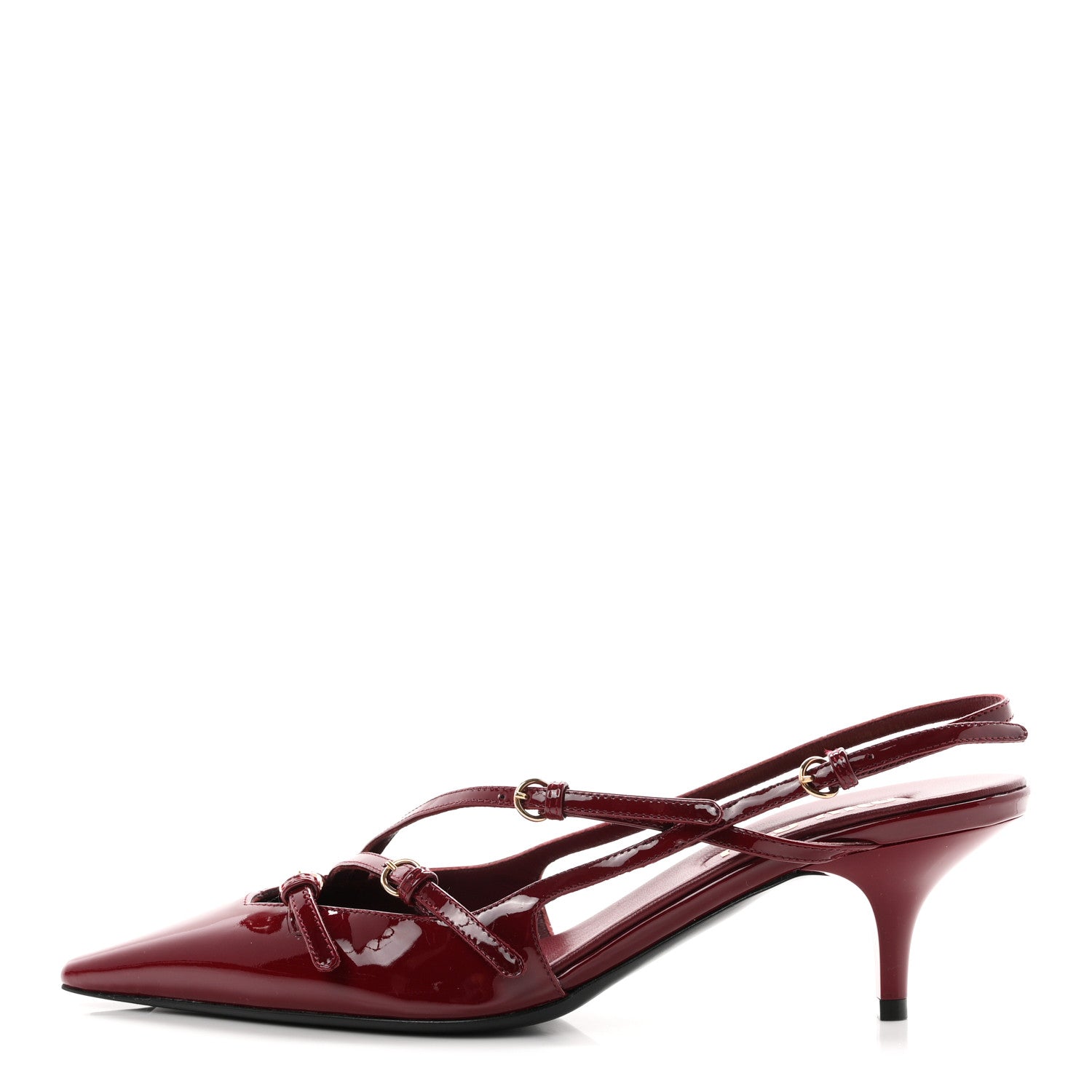 Vernice Buckle 55mm Slingback Pumps 39 Porpora