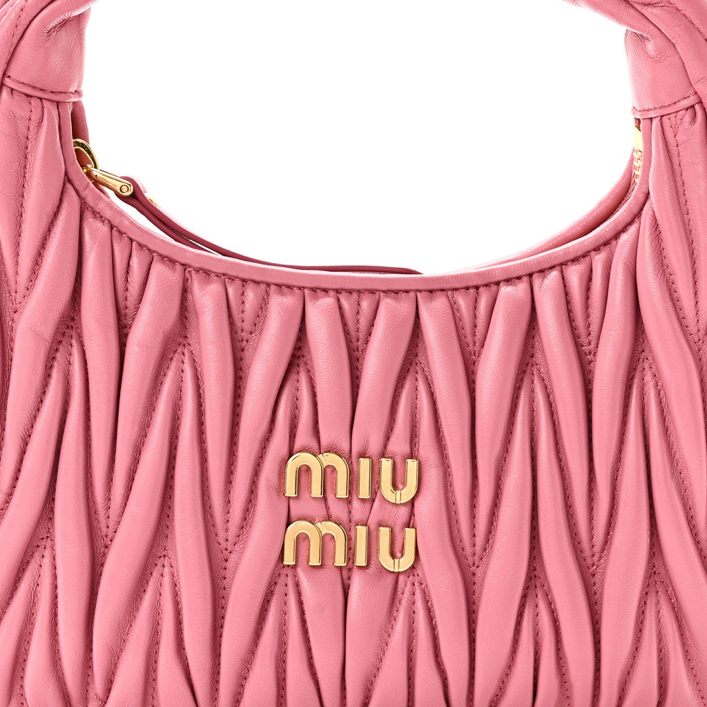 Nappa Matelasse Small Wander Hobo Pink