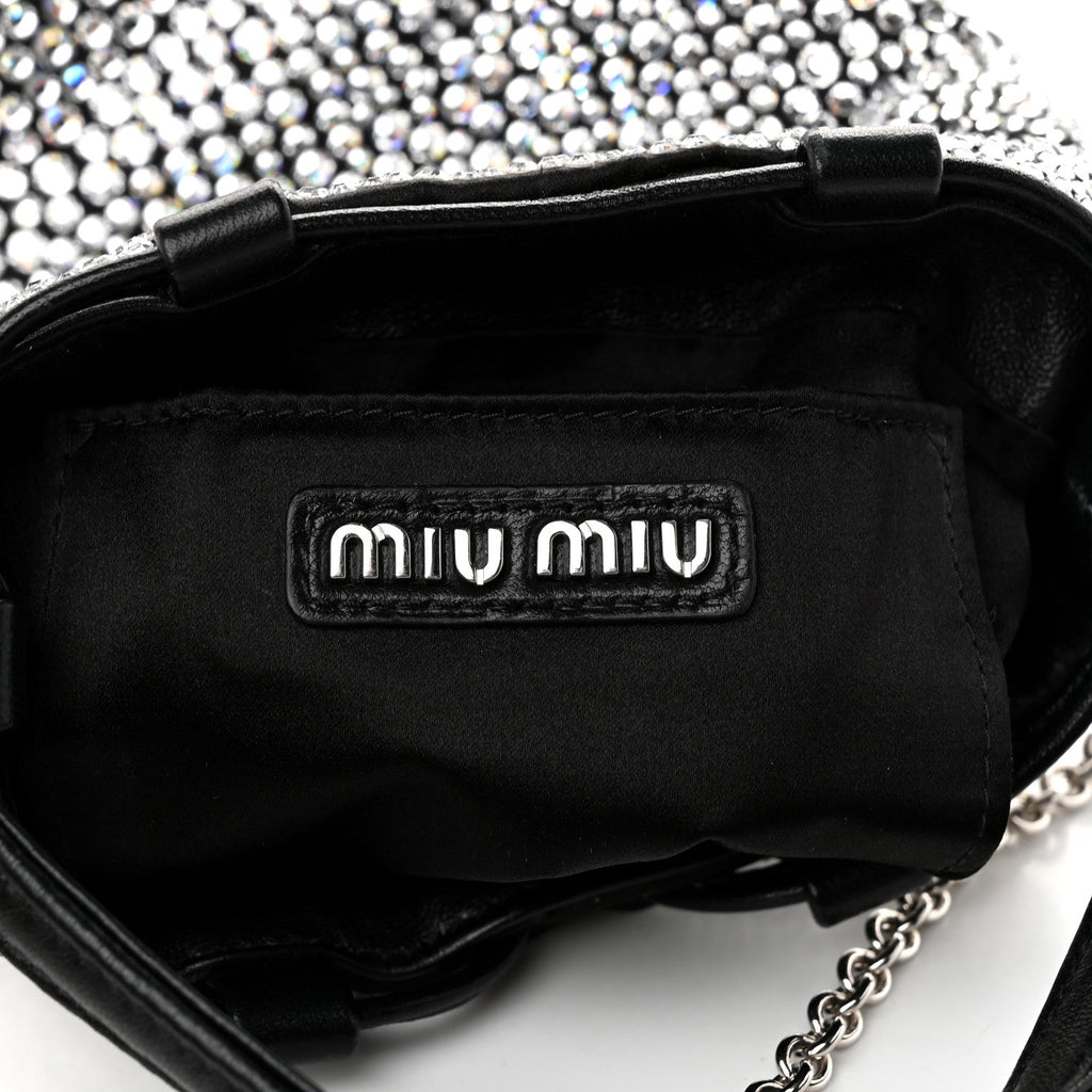 Raso Crystal Starlight Bucket Bag Black
