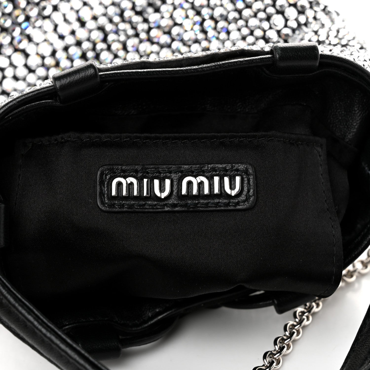 Raso Crystal Starlight Bucket Bag Black